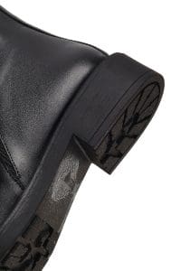 بوت زنانه چرم مشکی زیپ‌دار دری مد