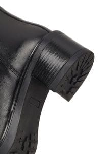 بوت زنانه چرم مشکی زیپ‌دار دری مد