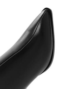 بوت زنانه چرم مشکی زیپ‌دار پاشنه‌دار دری مد