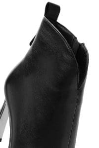 بوت زنانه چرم مشکی زیپ‌دار پاشنه‌دار دری مد