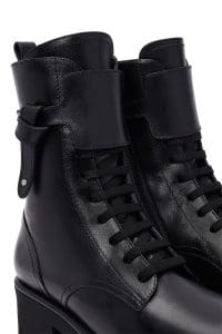 بوت زنانه چرم مشکی پاشنه‌بلند ضخیم زیپ‌دار دری مد