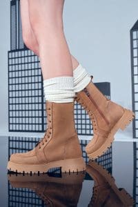 بوت زنانه کامل چرمی زیپ‌دار دری مد