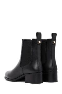 بوت چلسی زنانه مشکی پاشنه‌بلند ضخیم دری مد