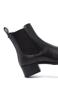 بوت چلسی زنانه مشکی پاشنه‌بلند ضخیم دری مد