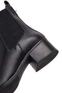 بوت چلسی زنانه مشکی پاشنه‌بلند ضخیم دری مد