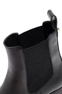 بوت چلسی زنانه مشکی پاشنه‌بلند ضخیم دری مد
