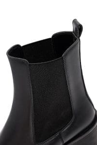 بوت چلسی زنانه مشکی پاشنه‌بلند ضخیم دری مد