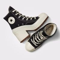 لوفر لژدار کانورس آل استار Chuck 70 De Luxe Heel مشکی زنانه اورجینال