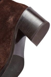 چکمه زنانه قهوه‌ای چرمی پاشنه ضخیم کابوی دری مد