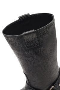 چکمه زنانه مشکی چرمی Biker دری مد