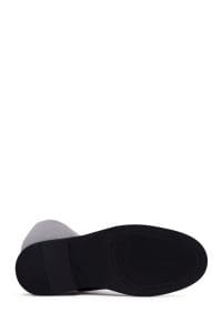 چکمه زنانه مشکی چرمی زیپ‌دار دری مد