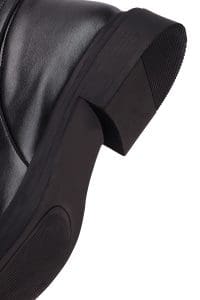 چکمه زنانه مشکی چرمی زیپ‌دار دری مد