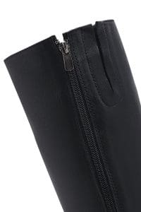 چکمه زنانه مشکی چرمی زیپ‌دار دری مد