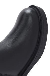 چکمه زنانه مشکی چرمی زیپ‌دار دری مد