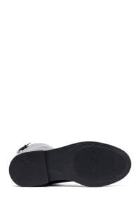 چکمه زنانه مشکی چرمی زیپ‌دار دری مد