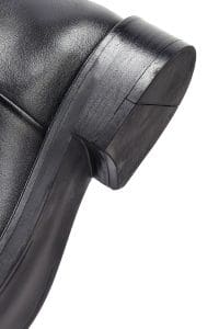 چکمه زنانه مشکی چرمی زیپ‌دار دری مد