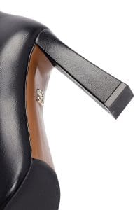 چکمه زنانه مشکی چرمی زیپ‌دار پاشنه ضخیم بلند دری مد