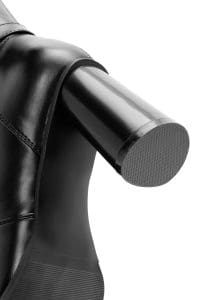 چکمه زنانه مشکی چرمی زیپ‌دار پاشنه ضخیم دری مد