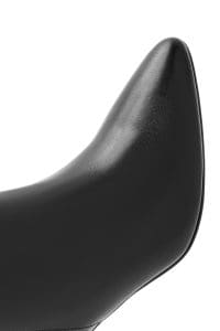 چکمه زنانه مشکی چرمی پاشنه باریک بلند دری مد