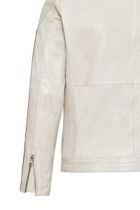 کاپشن چرمی مردانه سفید جذب آرم‌دار Storm دری مد