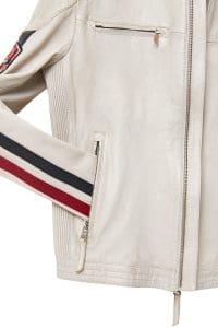 کاپشن چرمی مردانه سفید جذب آرم‌دار Storm دری مد