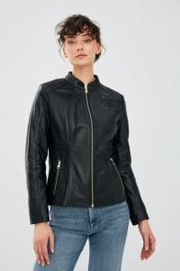 کت چرم مشکی زنانه لیدیا دری مد