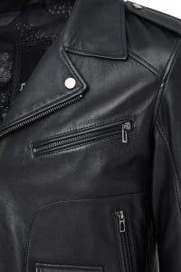 کت چرم مشکی موتورسواری مردانه Carter دری مد