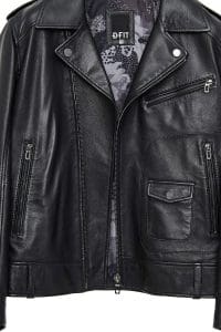 کت چرم مشکی موتورسواری مردانه Carter دری مد