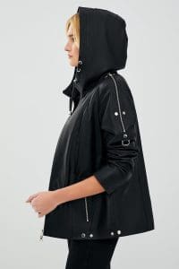 کت چرم کلاهدار مشکی زنانه جودیت دری مد