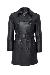 کت چرم یقه دو سینه مشکی زنانه ماتیلدا دری مد