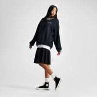 کتونی بنددار کانورس آل استار Chuck Taylor All Star Crafted Laces Lift مشکی زنانه لژدار اورجینال