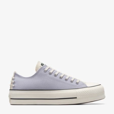 کتونی بنددار کانورس آل استار Chuck Taylor All Star Lift Crafted Laces بنفش زنانه لژدار اورجینال