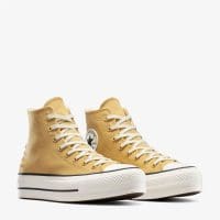 کتونی بنددار کانورس آل استار Chuck Taylor All Star Lift Crafted Laces نارنجی زنانه لژدار اورجینال