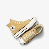 کتونی بنددار کانورس آل استار Chuck Taylor All Star Lift Crafted Laces نارنجی زنانه لژدار اورجینال