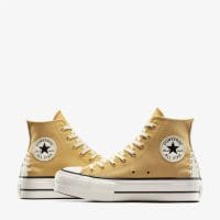 کتونی بنددار کانورس آل استار Chuck Taylor All Star Lift Crafted Laces نارنجی زنانه لژدار اورجینال