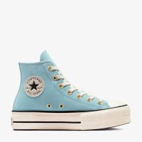 کتونی جیر کانورس آل استار Chuck Taylor All Star Lift آبی روشن زنانه لژدار اورجینال