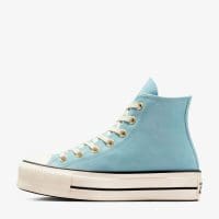 کتونی جیر کانورس آل استار Chuck Taylor All Star Lift آبی روشن زنانه لژدار اورجینال