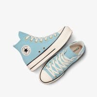 کتونی جیر کانورس آل استار Chuck Taylor All Star Lift آبی روشن زنانه لژدار اورجینال