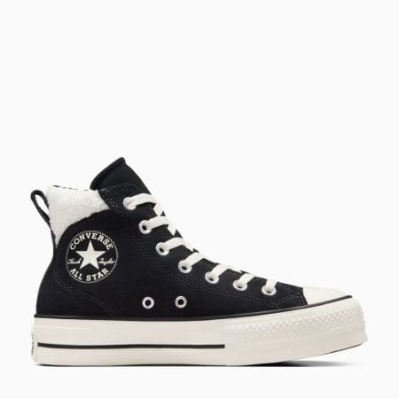 کتونی جیر کانورس آل استار Chuck Taylor All Star Puff Lift مشکی زنانه اورجینال