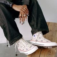 کتونی جیر کانورس آل استار x Patta Chuck 70 بژ مردانه و زنانه اورجینال