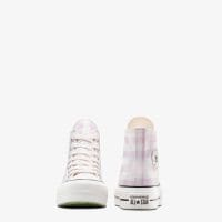 کتونی زنانه کانورس آل استار Chuck Taylor All Star Lift سفید طرح‌دار لژدار اورجینال