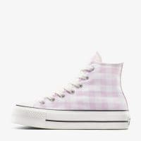 کتونی زنانه کانورس آل استار Chuck Taylor All Star Lift سفید طرح‌دار لژدار اورجینال