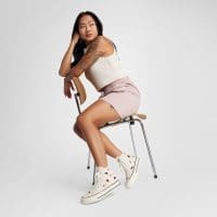 کتونی طرح گل رز کانورس آل استار Chuck 70 کرم مردانه و زنانه اورجینال