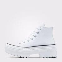 کتونی لژدار زنانه کانورس آل استار Chuck Taylor All Star Lugged Heel سفید اورجینال
