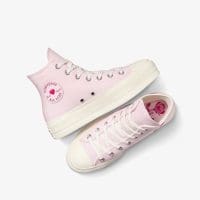 کتونی لژدار طرح قلب کانورس آل استار Chuck Taylor All Star Lift صورتی زنانه اورجینال