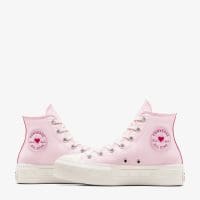 کتونی لژدار طرح قلب کانورس آل استار Chuck Taylor All Star Lift صورتی زنانه اورجینال