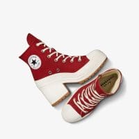 کتونی لژدار کانورس آل استار Chuck 70 De Luxe Heel زرشکی مردانه و زنانه اورجینال