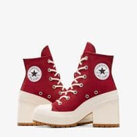 کتونی لژدار کانورس آل استار Chuck 70 De Luxe Heel زرشکی مردانه و زنانه اورجینال