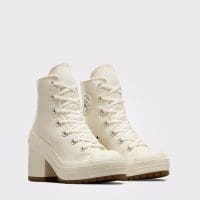 کتونی لژدار کانورس آل استار Chuck 70 De Luxe Heel کرم زنانه اورجینال