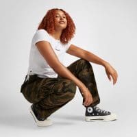 کتونی لژدار کانورس آل استار Chuck 70 De Luxe Squared مشکی مردانه و زنانه اورجینال